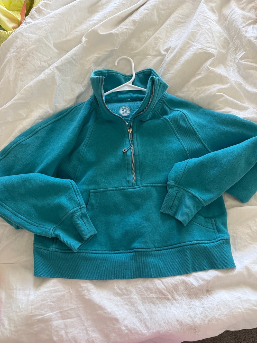 lululemon athletica Teal Half-Zip Fleece Pullover